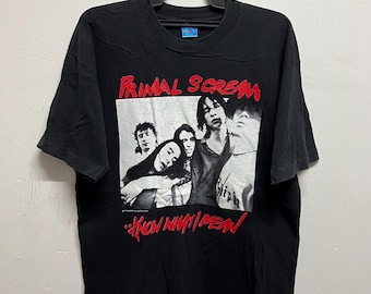 Vintage 90s Primal Scream “know What I Mean 1994 Rock T-shirt