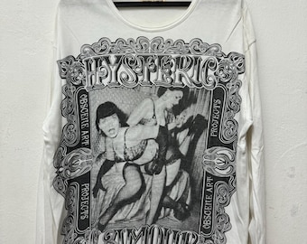 Vintage 90’s Hysteric Glamour Bettie Page Punk Seditionaries Design Tee/ Archived / Avant Grande/ Size L