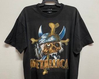 Vintage Metallica Shirt Pushead 90's Band Tee Grail Burning Sun - Etsy