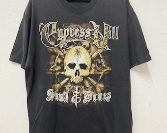 Vintage 90’s Cypress Hill Skull And Bones Faded Worn Thrash/ Hip Hop Music / Vintage Band Tee / Rap Tee / Music Tee / Old Band Tee / Size L