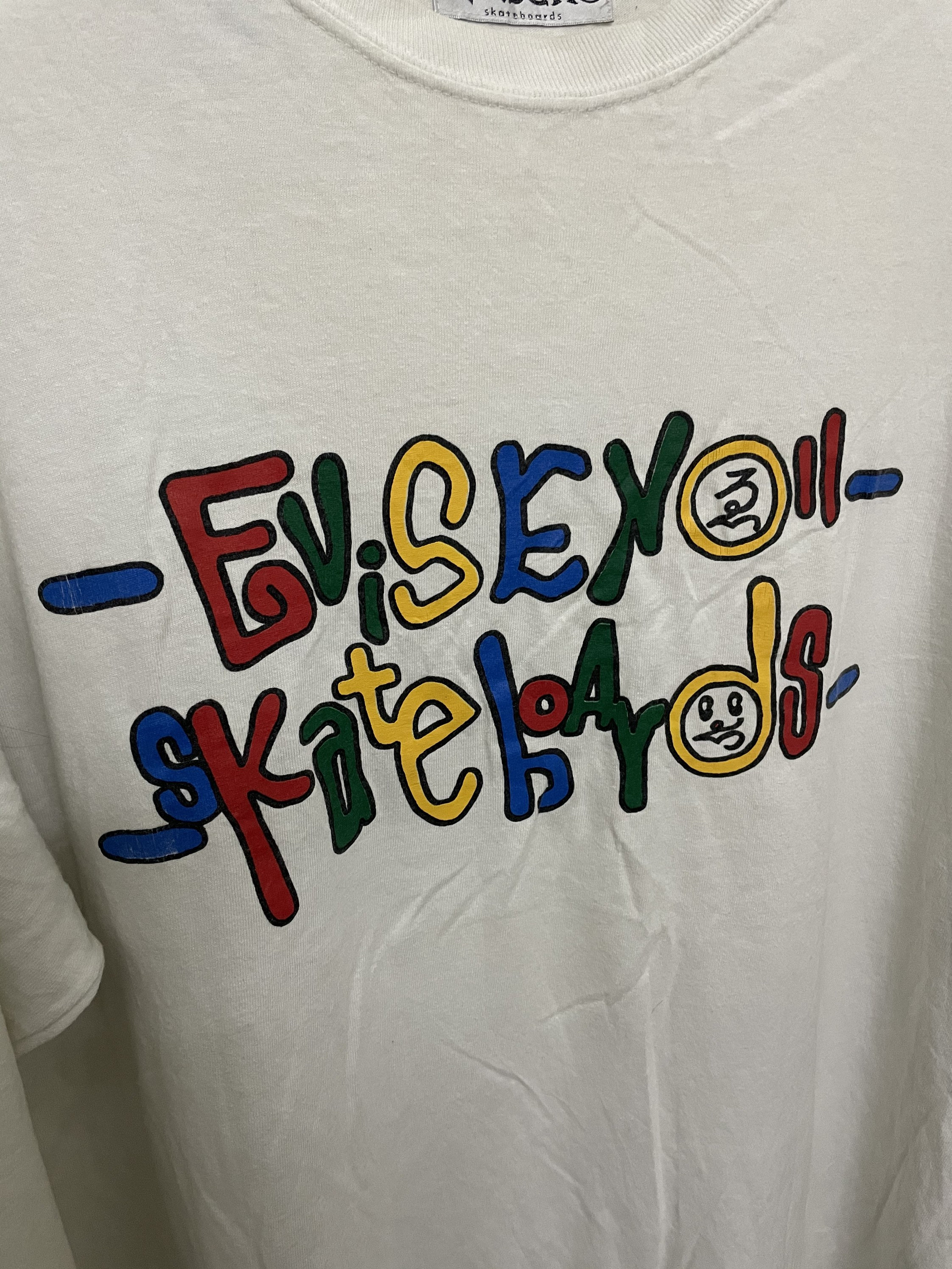 Vintage 90's Evisen Skateboards Fuck You Hidden Font Shirt