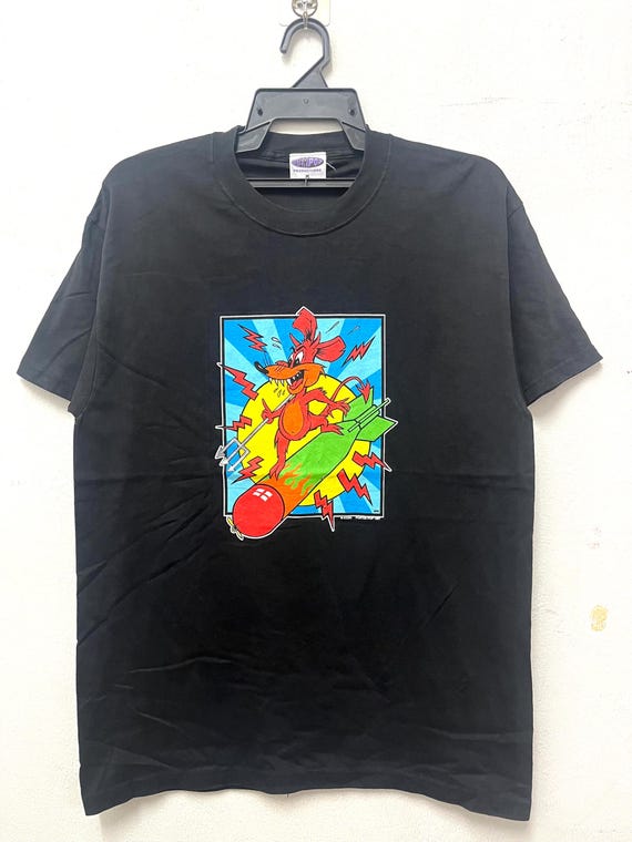 Vintage 90's Frank Kozik Poster Pop Art Tee/ Vintage Art T Shirt
