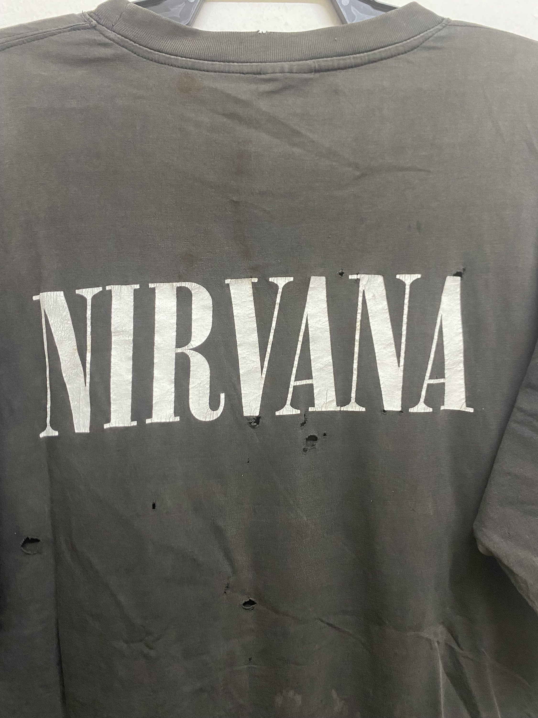 Camiseta vintage Nirvana Kurt Cobain Sub Pop desbotada desbotada