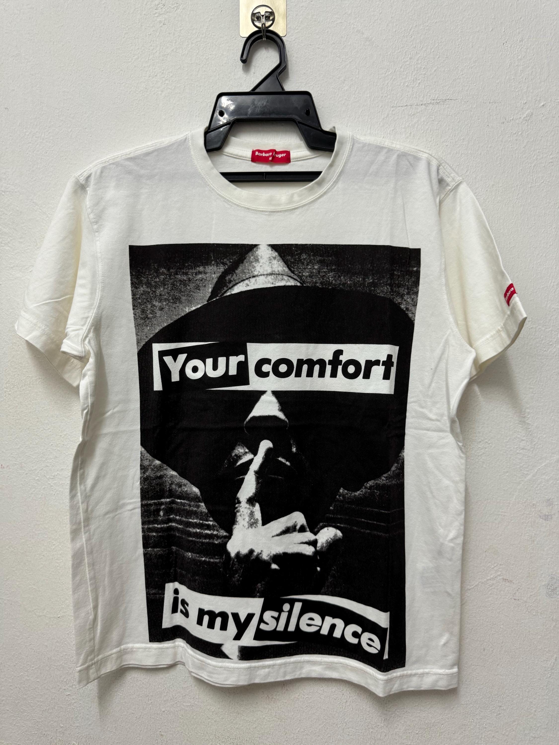 Vintage 90's Barbara Kruger “your Comfort is My Silence” Rage