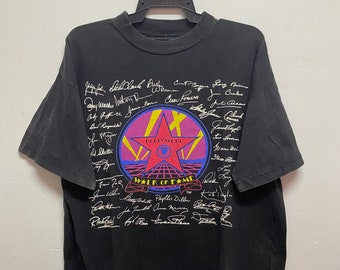 Vintage 90’s Hollywood Hall Of Fame Tee/ Vintage Band T-Shirts / Rock Tee/ Size L