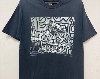 Dzieła Keitha Haringa z lat 2000. autorstwa Annie Leibovitz / Edycja Fotofolio / Odbitka fotograficzna / Pop Art / Czarno-biała fotografia / Rozmiar M