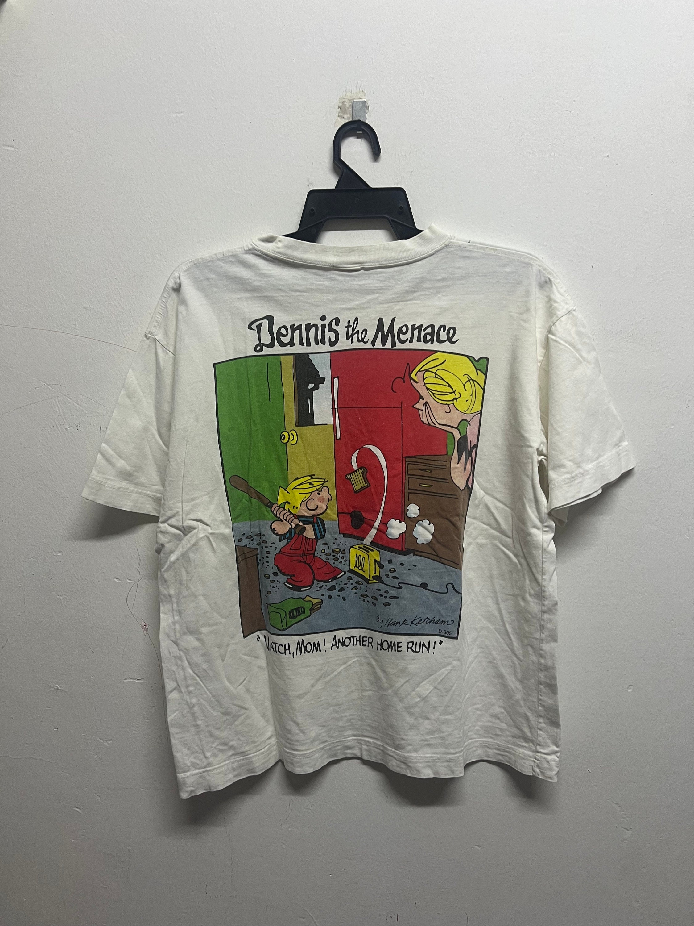 Vintage 90's Dennis the Menace Cartoon American Comedy Movie Tee