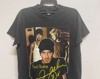  ベッカム フォトプリントTシャツ　Ｏ ヴィンテージ デビッド・ベッカム No.7 フォトシュート T シャツ
