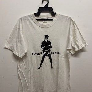 Vintage Black Rip Girl Tee/ Vintage Band T-Shirts / Rock Tee/ Size L