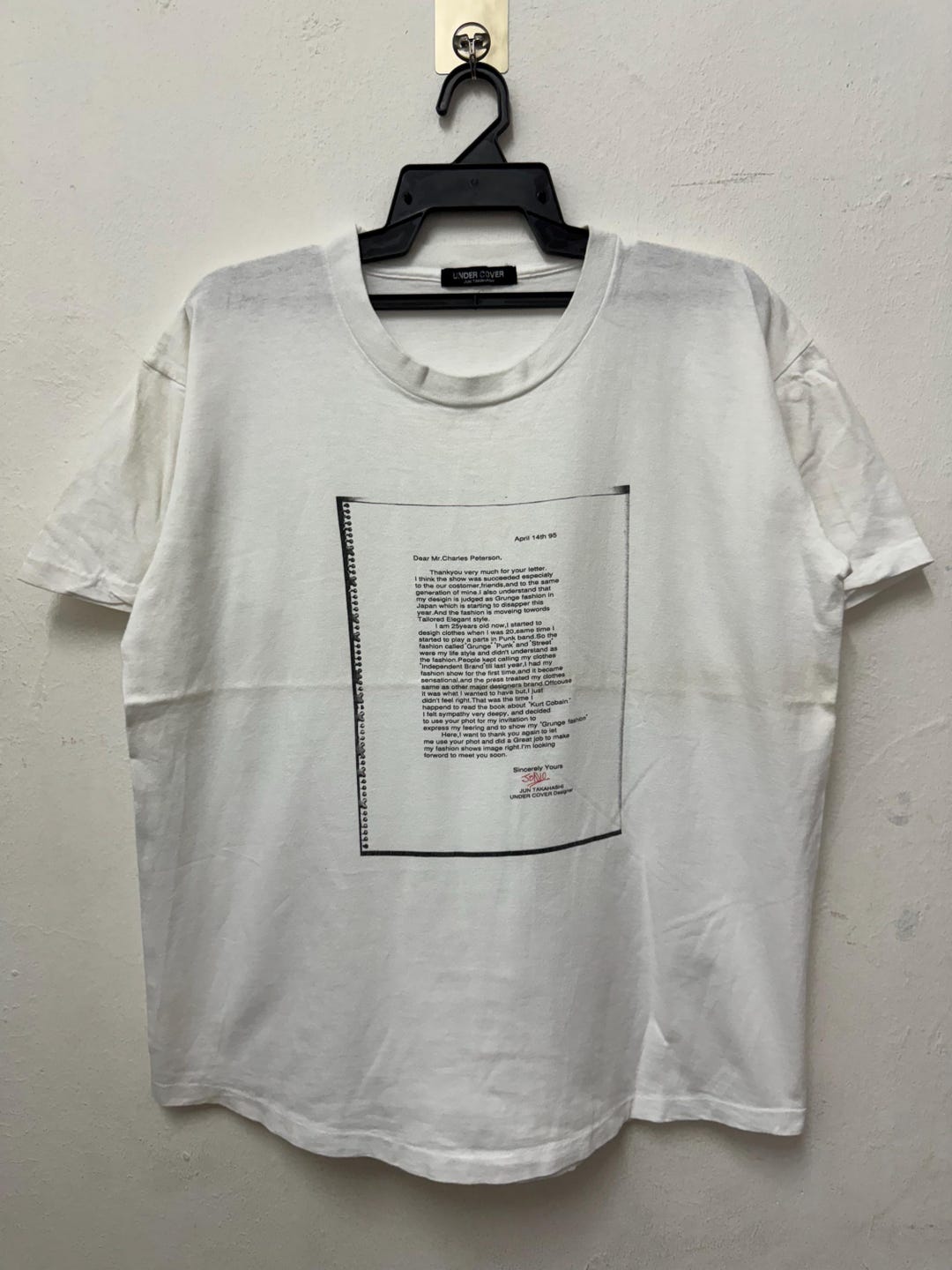 美品　T期 UNDERCOVER アンダーカバー　ノート UNDERCOVER(アンダーカバー) 03SS SCAB GIZ NECK T-SHIRT