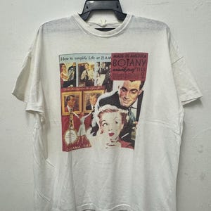 Vintage 90er Briefmarken Cohama Ties Photo Tee / Klassische Malerei / Vintage Ästhetik / Kunst Tee / Größe L