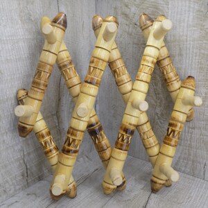 Wooden hanger NEW Accordion wooden hanger Clothes wall hanger Rustic home decor Carved hanger Wooden decor Made in Ukraine