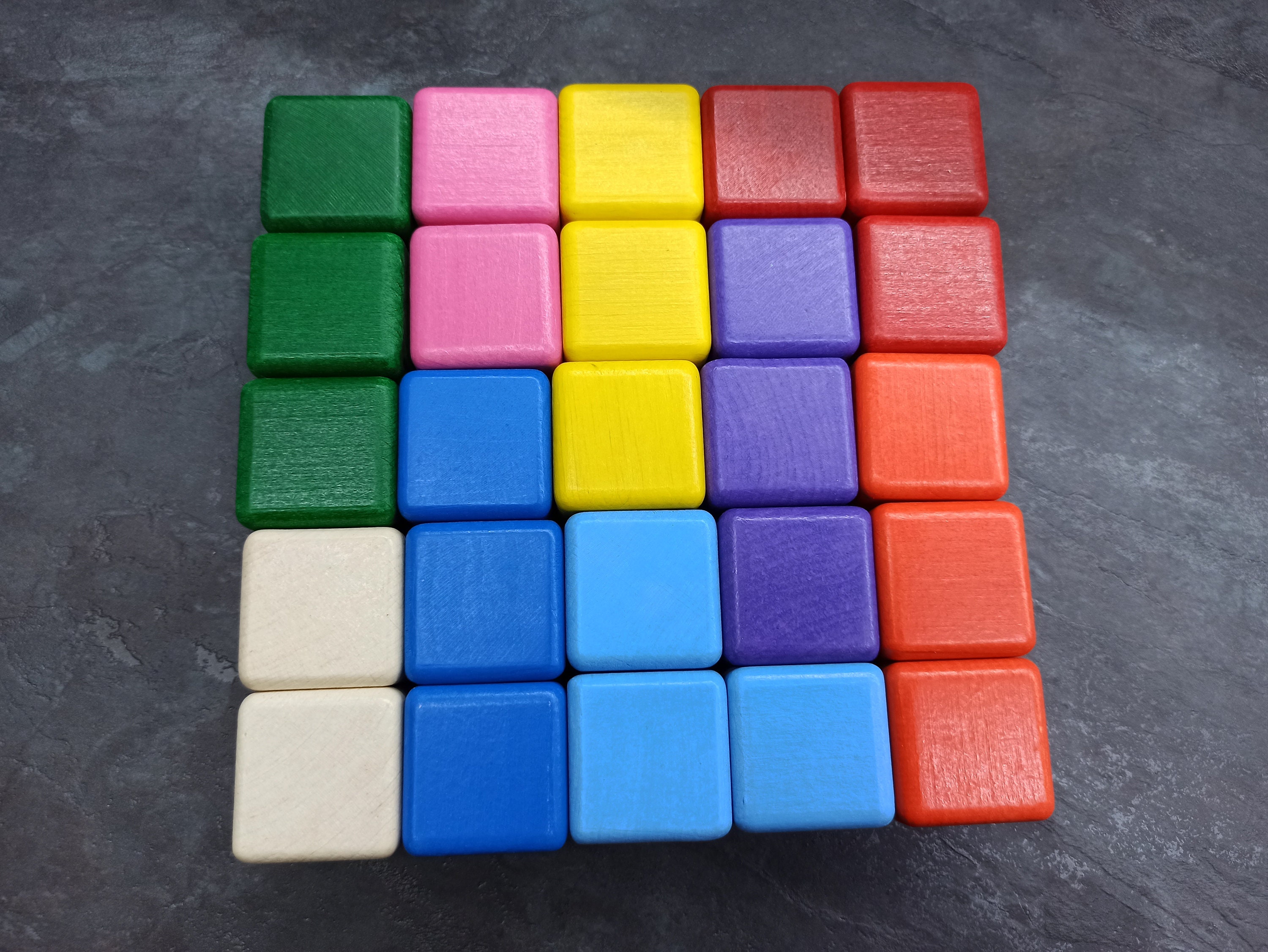 Rainbow Wooden blocks Unit Blocks colored Stacking Natural set Etsy