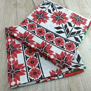 Kitchen napkins Colorful kitchen towels Dish Towel Absorbent Mixed Set Ukrainian pattern Folk ornament Ukraine national pattern organic gift image 8