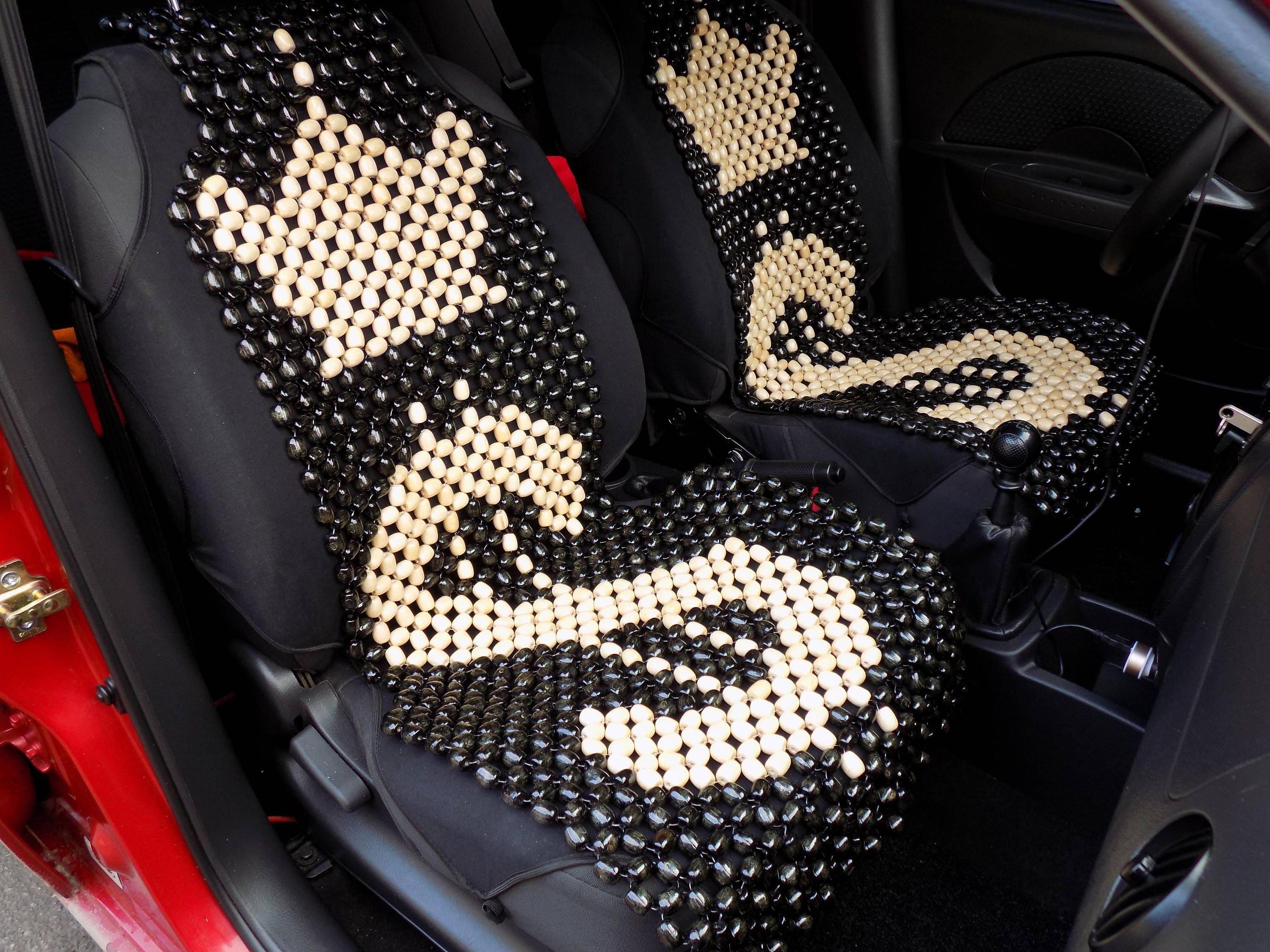 Q1 Beads XLDxBlack Wooden Car Beaded Seat Cover Black Color Car