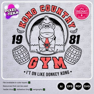 GYM Kong Digital Instant Download | Ai, Eps, PDF, Png