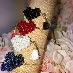 Bracciale a forma di cuore con perline, bracciale a forma di cuore con catena riempita d'oro, braccialetti a forma di cuore scintillanti, braccialetti scintillanti, Pulsera Tornasol, braccialetto dell'amore