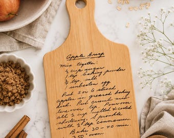 Handwritten Recipe Cutting Board, Family Recipe, Family Keepsake, Gift for Mom, Christmas Gift, Family Heirloom Personalized Cutting Board