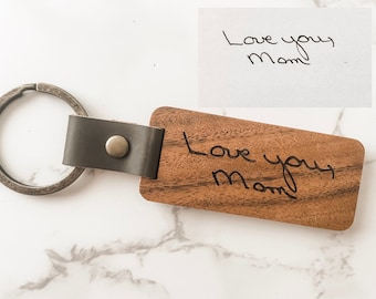 Actual Handwriting Keychain, Handwriting Gift, Personalized Keychain, Custom Keychain, Memorial Gift, Keychain for Boyfriend