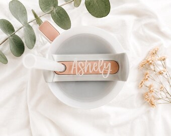 Personalized Stanley Name Plate | Custom Stanley Cup Topper | Tumbler Name Tag | Stanley Cup Accessory Gift, 40 oz, 30 oz