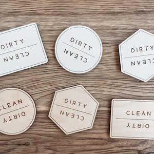 Clean Dirty Dishwasher Magnet, Dishwasher Sign, Kitchen Organization, Realtor Closing Gift, New Homeowner Gift, Kitchen Magnets image 1