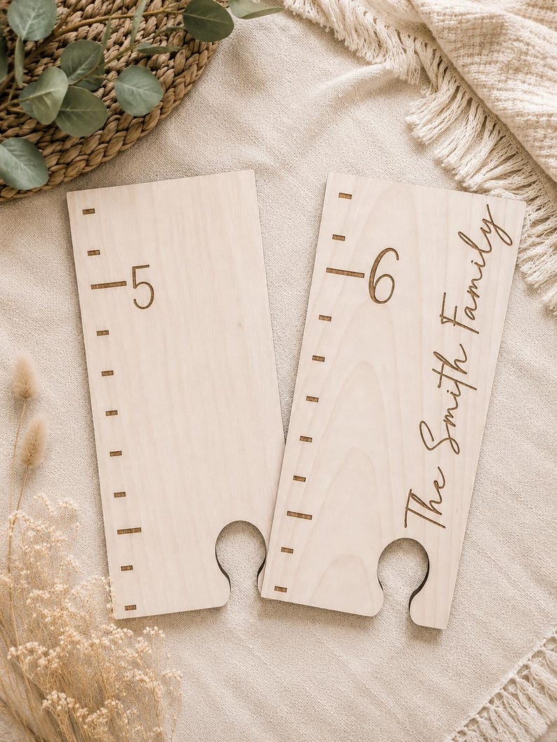 Family Growth Chart, Kids Growth Chart, Height Chart Ruler, Baby Shower Gift, Wood Growth Chart, Kids Wall Ruler, Growth Height Chart image 5