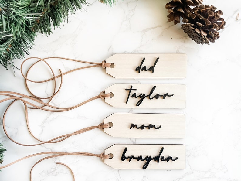 Stocking Name Tags Personalized Stocking Tags Christmas Etsy