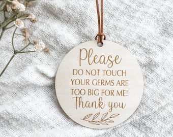 Do Not Touch Baby Car Seat Tag, Baby Shower Gift, New Parents Gifts, Stroller Tag