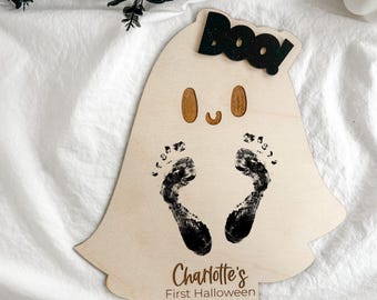 My First Halloween Footprint Sign, Baby DIY Keepsake