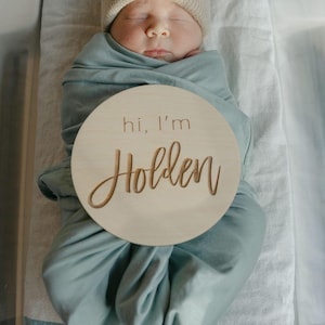 Baby Name Sign, Baby Name Announcement, Newborn Name Sign, Birth Announcement Sign, Hospital Name Sign
