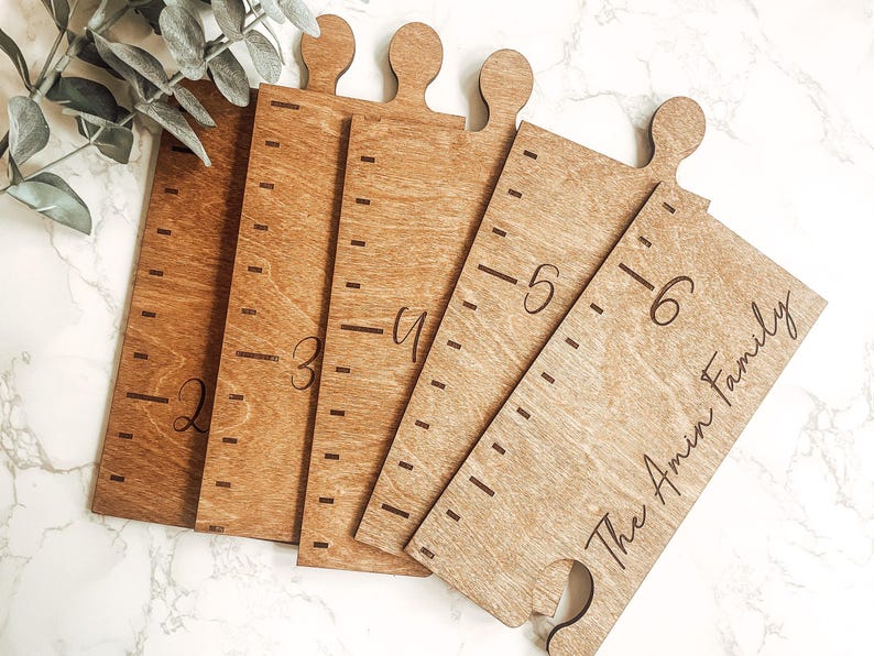 Family Growth Chart, Kids Growth Chart, Height Chart Ruler, Baby Shower Gift, Wood Growth Chart, Kids Wall Ruler, Growth Height Chart image 6