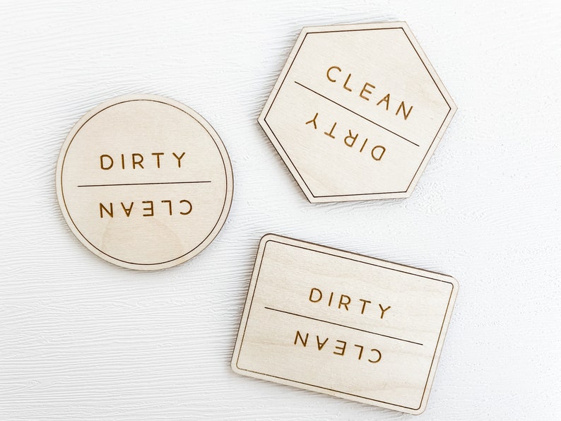 Clean Dirty Dishwasher Magnet, Dishwasher Sign, Kitchen Organization, Realtor Closing Gift, New Homeowner Gift, Kitchen Magnets image 2