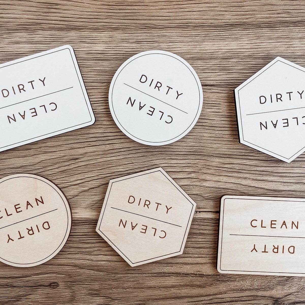 White Hexagon Clean Dirty Dishwasher Magnet, Dishwasher Sign, Kitchen Organization, Realtor Closing Gift, New Homeowner Gift, Kitchen Magnets - Etsy