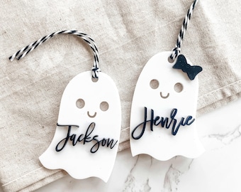 Boo Basket Tags, Halloween Basket Tag, Ghost Tag, Halloween Name Tag, Trick or Treat Bag Name Tag, Halloween Decor, Halloween Tags