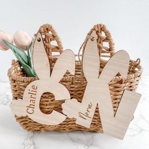 Personalized Easter Basket Name Tags, Easter Basket Tags, Bunny Name Tag, Easter Basket Name Tags, Kids Easter Basket, Easter Gift Tag