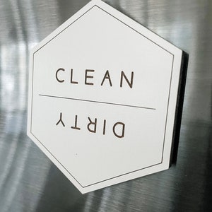 Clean Dirty Dishwasher Magnet, Dishwasher Sign, Kitchen Organization, Realtor Closing Gift, New Homeowner Gift, Kitchen Magnets image 4