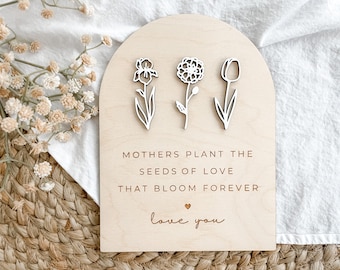 Mothers Day Gifts, Mothers Day Sign, Gifts for Mom, Mothers Day Floral Sign, Mothers Day Flower Sign, Grandma Gift, Mama Gift,