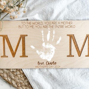 DIY Handprint Sign, Personalized Mothers Day Gifts, Mothers Day Craft, Gift for Mom, Keepsake Gift, Mothers Day DIY Sign