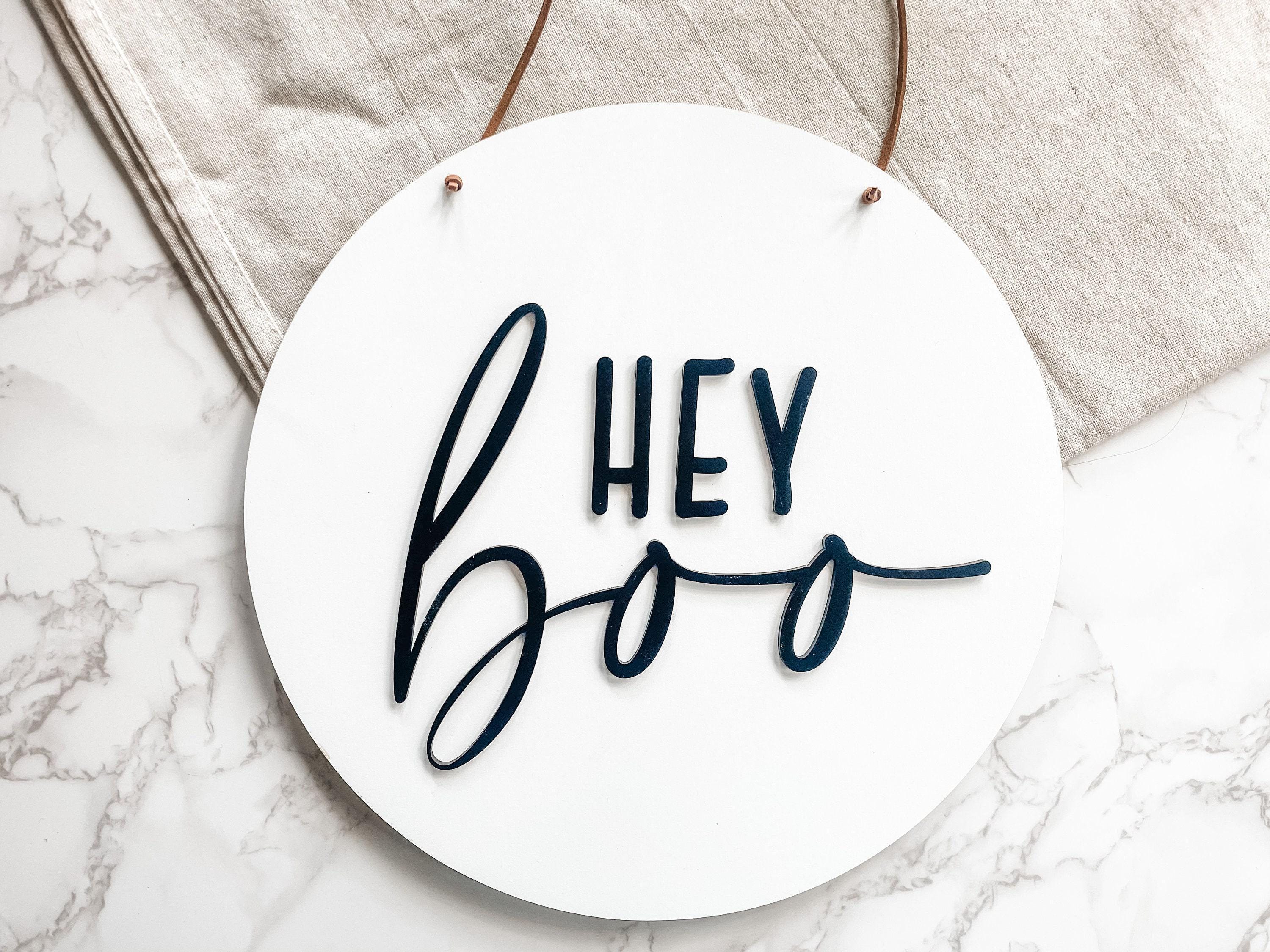 Hey Boo Door Hanger, Hey Boo Sign, Halloween Door Hanger, Halloween ...