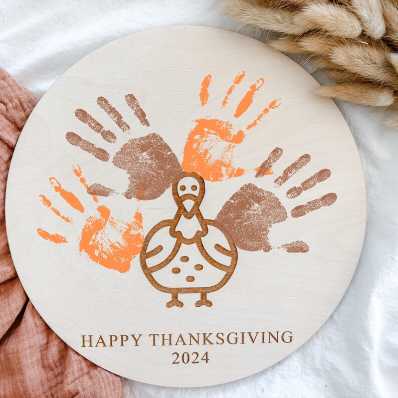 Thanksgiving Sign Craft DIY Thanksgiving Handprint Sign, Thanksgiving Craft , Baby's First ...