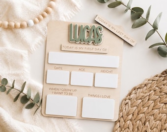 First & Last Day of School Sign, Reusable Back to School Photo Prop