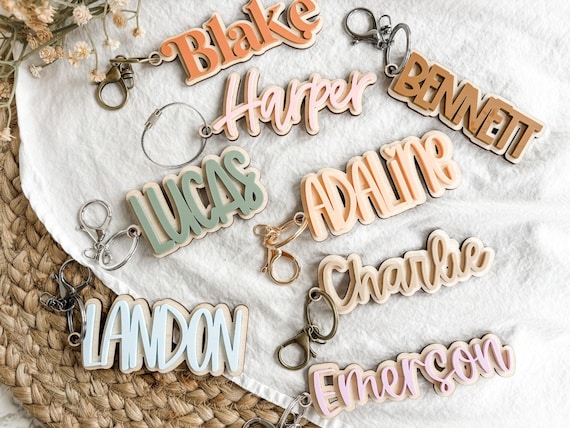Backpack Name Tag, Kids Backpack Keychain, Kids Backpack Tags, Diaper Bag Tag, Kids Luggage Tag, Personalized Name Tag, Kids Name Keychain