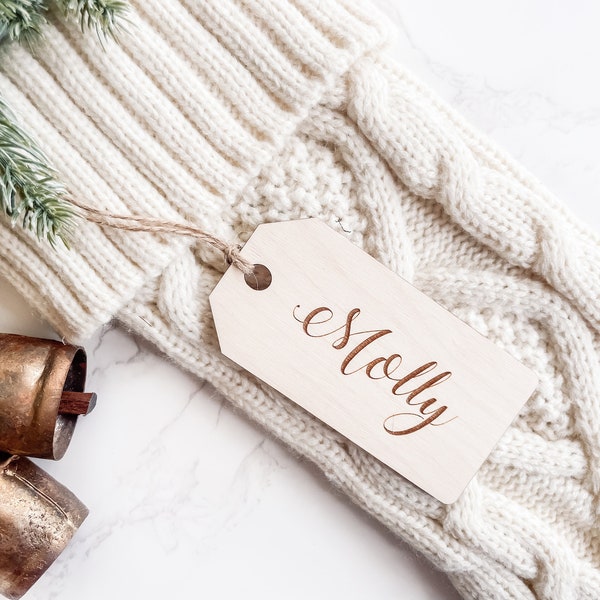 Personalized Christmas Stocking Tags, Personalized Gift Tags, Custom Name Tags, Christmas Decor