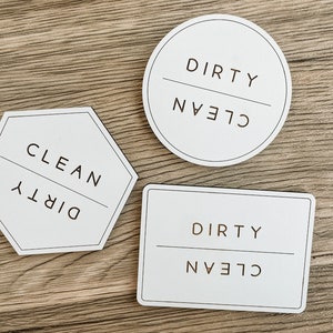 Clean Dirty Dishwasher Magnet, Dishwasher Sign, Kitchen Organization, Realtor Closing Gift, New Homeowner Gift, Kitchen Magnets image 3