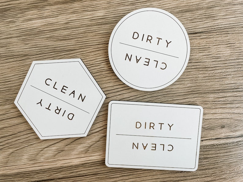 Clean Dirty Dishwasher Magnet, Dishwasher Sign, Kitchen Organization, Realtor Closing Gift, New Homeowner Gift, Kitchen Magnets image 3