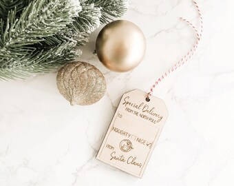 Personalized Santa Gift Tag, From Santa Tag, Christmas Gift Tag, Santas Workshop, From Santa Gift, Custom Name Tags