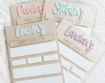 First Day of School Sign, Last Day of School Sign, Personalized Back to School Photo Prop, Custom School Board