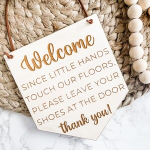 Remove Shoes Sign, No Shoes Sign, Front Door Sign, Shoes Off Sign, Baby Shower Gift image 5