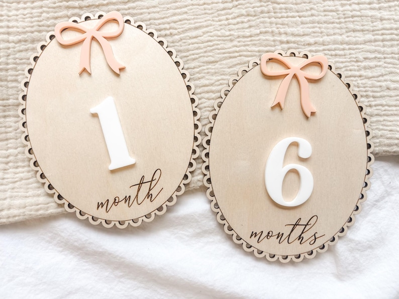 Interchangeable Baby Monthly Milestone Cards, Monthly Photo Prop Set ...