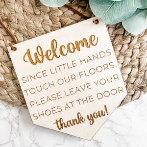 Remove Shoes Sign, No Shoes Sign, Front Door Sign, Shoes Off Sign, Baby Shower Gift image 4